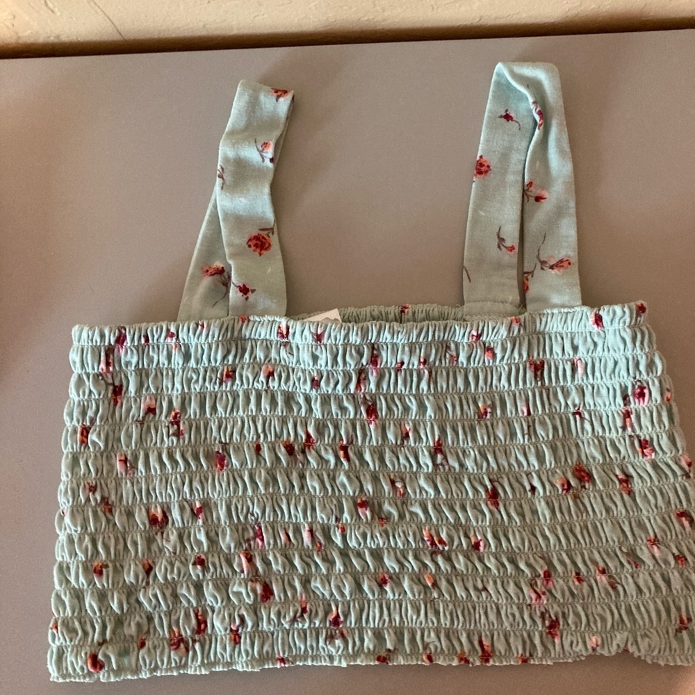 A cropped bandeau top